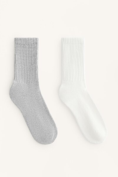 Oysho Pamuklu karışım klasik slouchy çorap