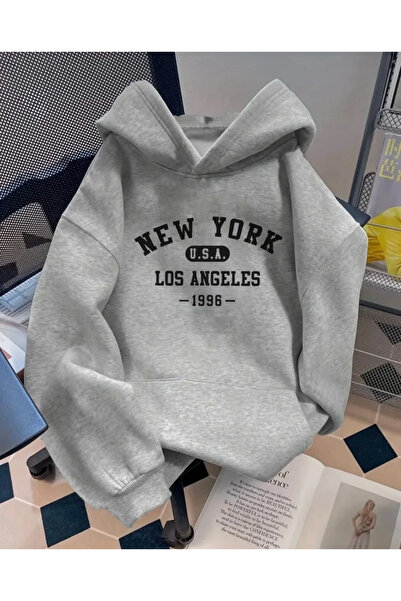 FUFLUNS New York Usa Los Angeles Printed Oversize Unisex Women/Men Sweatshirt