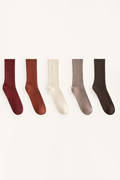 Oysho 5 çift klasik pamuk karışımlı çorap