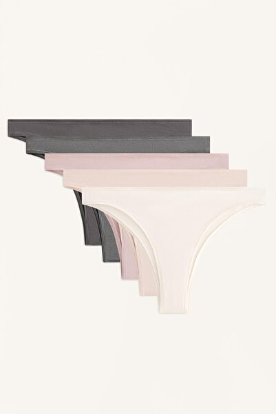 Oysho 5'li karışık pamuklu Brezilya modeli külot