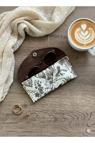 runa Gözlük kılıfı duck keten kumaştan iç astarlı ve telalı