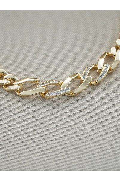 Bilge Kadın Aura Premium Zircon Stone Luxury Steel Bracelet with Additional Ring