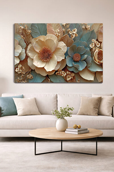 Arkeot Pastel Senfoni Kanvas Duvar Tablosu - Oturma odası, Salon tablo - Deko...