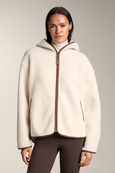 Oysho Kapüşonlu suni yün ceket