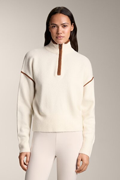 Oysho Yüksek yaka kontrast detaylı kazak
