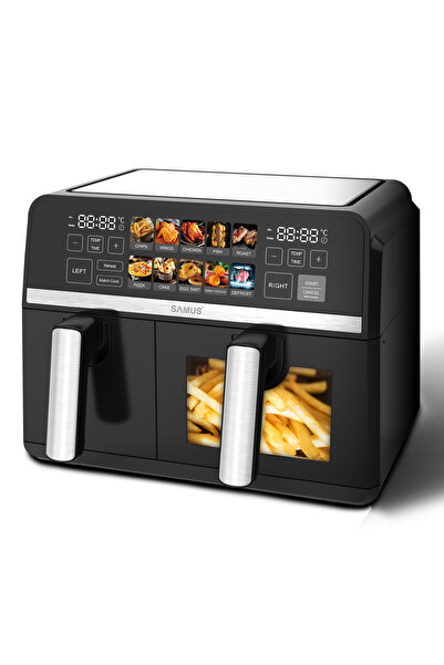 Samus AF9DUO-S2600DW hot air fryer, 2600 W, 9 liters, Touch Control, 10 programs