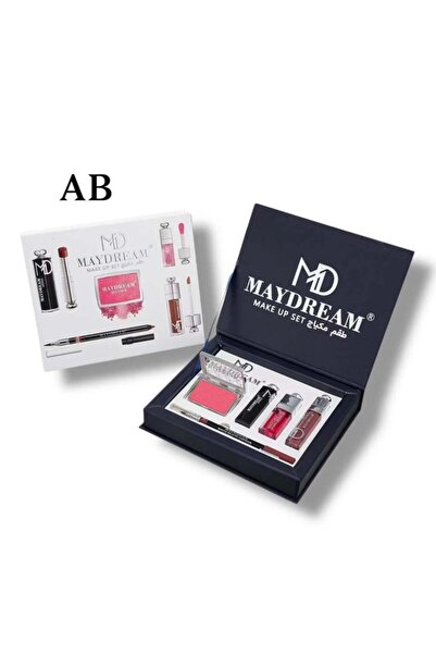MAYDREAM Lipstick + Lip Gloss + Lip Liner + Powder Blush Set PH-1371AE