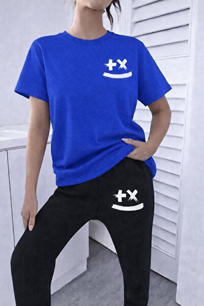 zeag طقم تي شيرت رياضي للسيدات من ARTI ÇARPI EMOJI