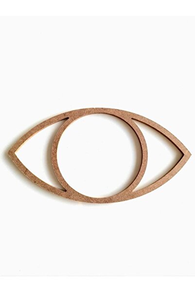 Bohem Shop 40 Cm 6 MM Kirpiksiz Düz Göz Kesim Kasnak Boyanabilir Ham Mdf Hobi...