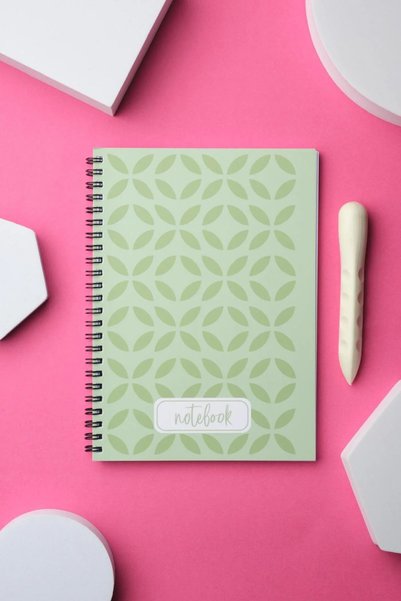 Pink notes A5 Spiralli Okul Defteri 80 Yaprak 2'li Kareli Set-Pembe ve Yeşil