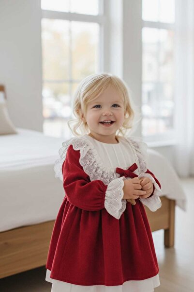 VİYOLİNA Firfir Detailed Cotton Fabric Dress