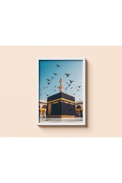 ArtVista Poster Mekke Kabe Poster, Ahşap & Lamine Çerçeveli Poster