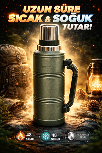 Toptancı Amca Camping Set: Double Wall Steel Thermos That Lasts 48 Hours and ...