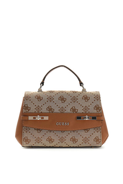 Guess Melinda Latte Logo Henkeltasche mit Klappe HWJP99-2200-LTL