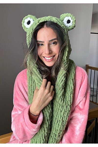 DUYGUNUN DÜKKANI Frog Hat Scarf / Frog Hooded Scarf
