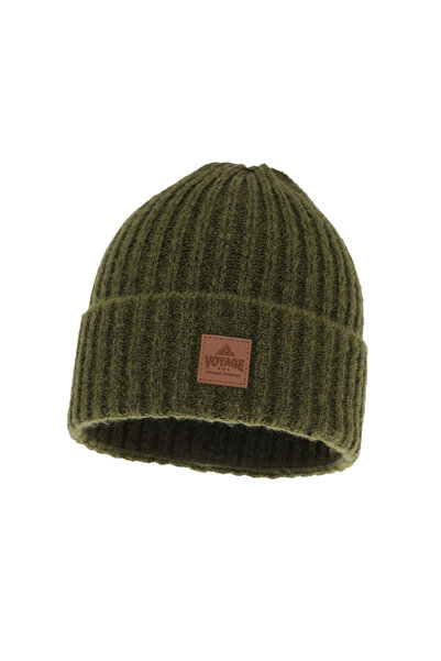 OEM Men's winter hat Benet, Merino wool, Green color, Universal size 55-60