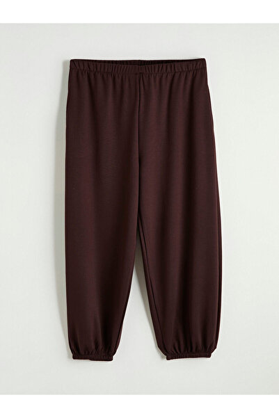 LC Waikiki بنطلون رياضي نسائي من Mürdüm ذو ملمس ناعم