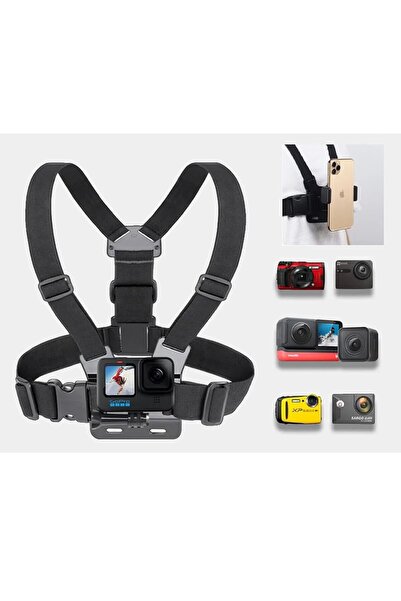 Aırstorr 5’li Göğüs Bandı Aksiyon Kamera & Telefon Tutucu – 360° Ayarlı GoPro...