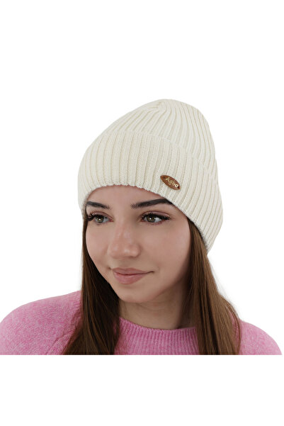 OEM Shila women's winter hat, white color, with merino wool, cotton, Universa...