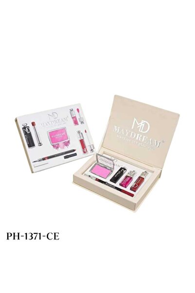 MAYDREAM Beige set: lipsticks + lip gloss + lip liner + powder blush PH-1371CE