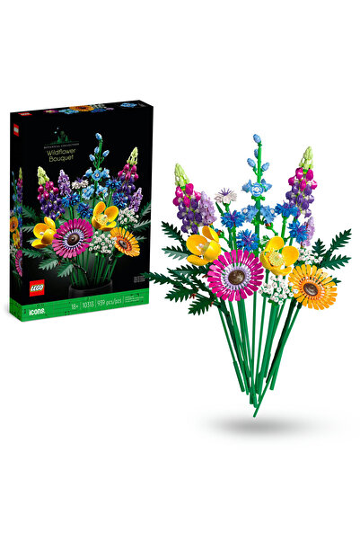 LEGO Icons 10313 Model Buchet de Flori Sălbatice - Set de Construcție de Cole...