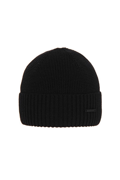 OEM Men's winter hat Henk, black color, made of merino wool, Universal size 5...