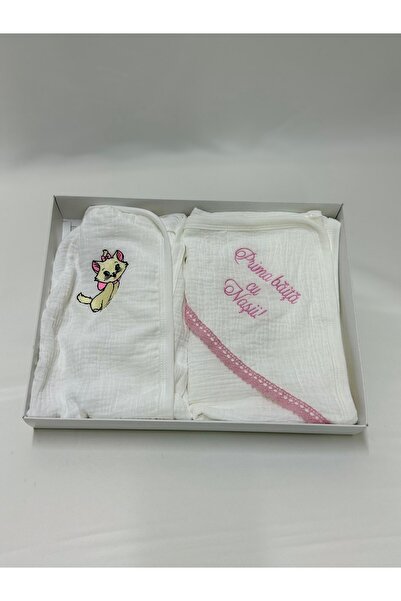 OEM Set Botez Bebeluș din Muselină – Prosop Moale + Halat