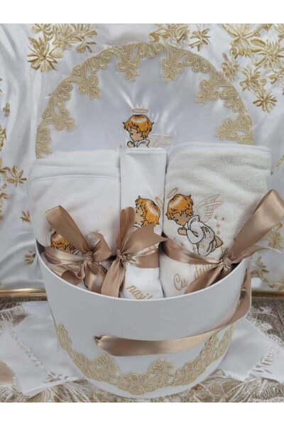 OBSIDION Set botez HAPPY - trusou cutie - gold inger