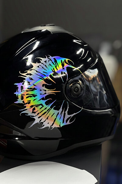 Banxtre Kask ve Motosiklet için Yarım Tribal Gotik Daire Sticker Etiket