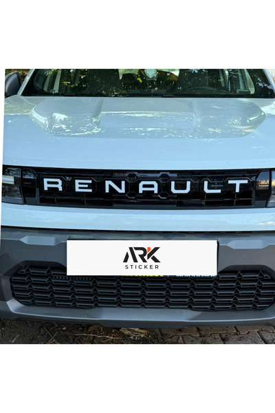 duster Renault 2025 Amblem Sticker Beyaz