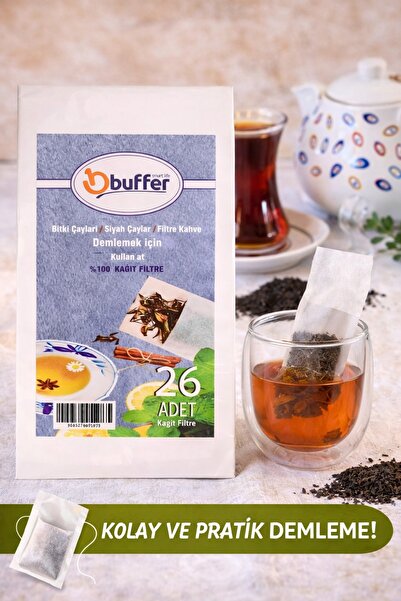 obrigado أكياس تحضير الشاي العملية 26 قطعة - فلتر شاي ورقي للشاي العشبي والشا...