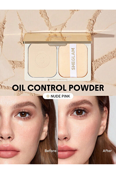 SHEGLAM Yağ Kontrol Pudrası – Nude Pink ( Mat Ten Pembesi )