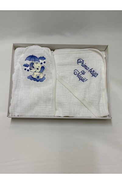 OEM Set Botez Bebeluș din Muselină – Prosop Moale + Halat