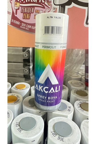 Permolit Sprey Boya Metalik Altın Yaldız 400Ml