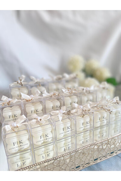 Fatih Cam Evi Sanat Bubble Mum Söz Nişan Düğün Hediyeliği (20 Adet)