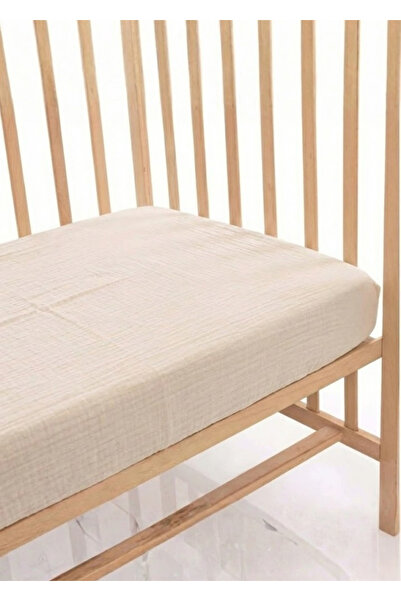 Joyous Mom Kids 100% Cotton Muslin Fitted Sheet - 4 Layers, Breathable Fabric...