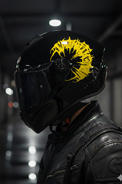 Banxtre Kask ve Motosiklet için Yarım Tribal Gotik Daire Sticker Etiket