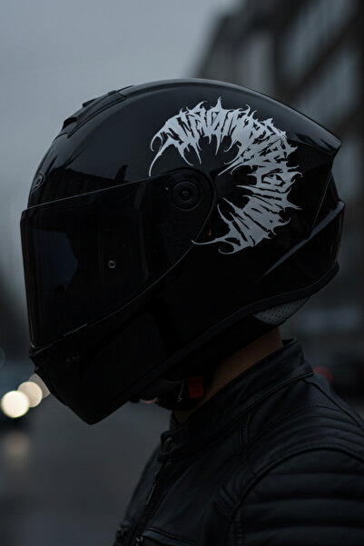 Banxtre Kask ve Motosiklet için Yarım Tribal Gotik Daire Sticker Etiket