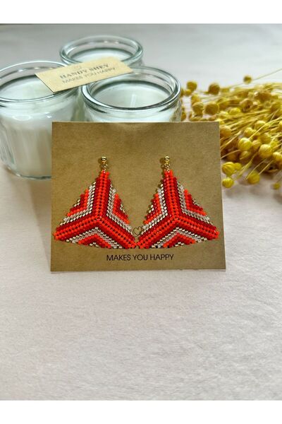 hand shey Geçit Hatırası - Miyuki Boncuk Küpe | El Yapımı | Çelik Aparatlı