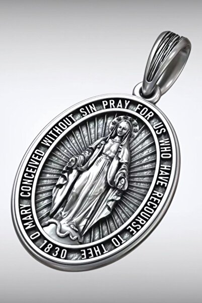 HAS SANATIM قلادة ميدالية بتصميم نسائي عتيق مع تفاصيل على شكل شعاع - سلسلة من...