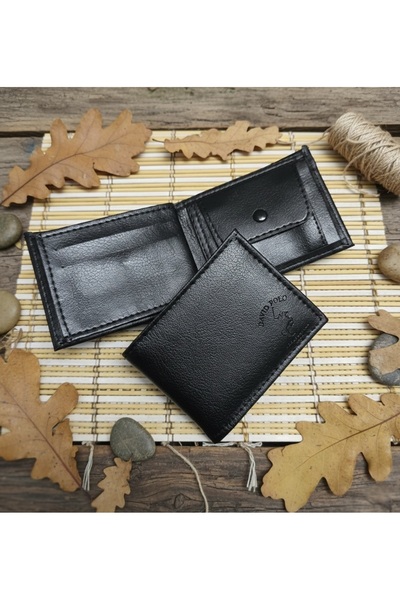 PASSTELL Men's Wallet with Coin Compartment Medium Size