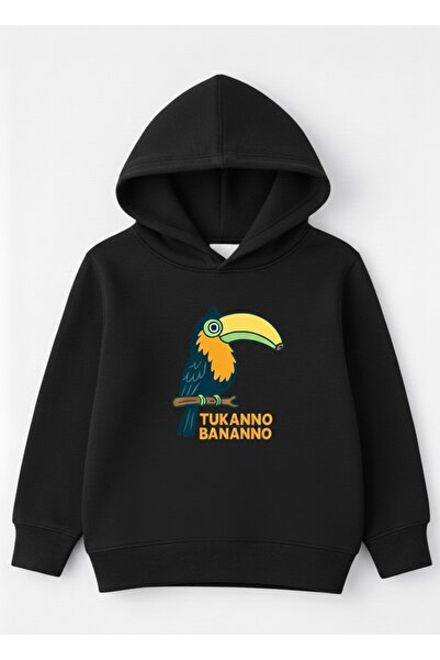 Tiny and Co Unisex 100% Cotton Tukanno Bananno Printed Children's Hooded Swea...