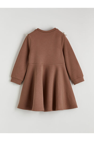 LC Waikiki Crew Neck Printed Girl's Dress