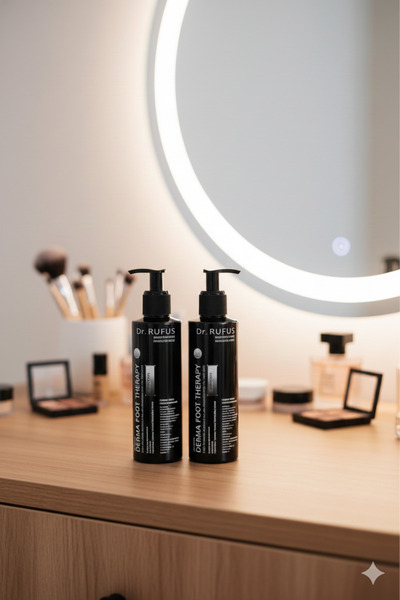 Rufus كريم د. أورا للقدم والبشرة، علاج ديرما للقدم 400 مل، عبوة مميزة من قطعتين