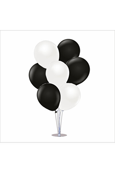 ZENVİVA مجموعة من 7 حاملات بالونات قائمة بذاتها، 7 بالونات مروحية باللونين ال...