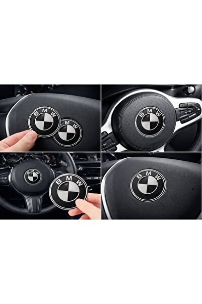 STİLİX GARAGE BMW SİYAH Logo damla sticker Araba Direksiyon Amblem DAMLA stic...