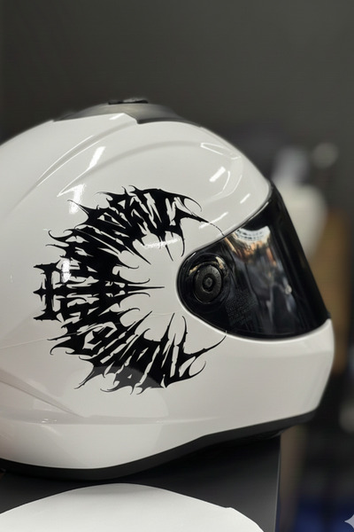 Banxtre Kask ve Motosiklet için Yarım Tribal Gotik Daire Sticker Etiket