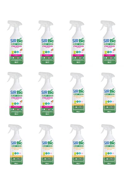 SIR Bio Bitkisel Özlü Leke Çıkarıcı Ve Mutfak Temizleyici 12’Li Set
