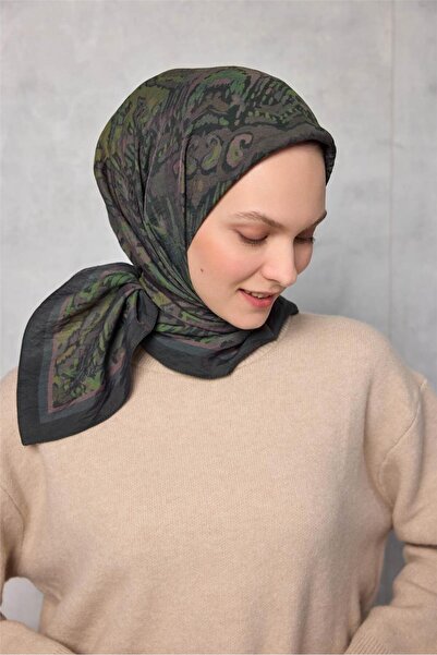 Silk Home Eșarfă din viscoză Velora Four Seasons Motiv mixt Verde pin 90x90