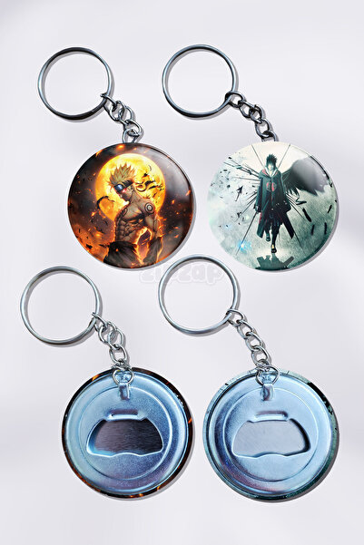 ZipZap سلسلة مفاتيح زخرفية على شكل شخصيات أنمي ناروتو (قطعتان)